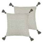 Furn. Ezra Twin Pack Polyester Filled Cushions Grey