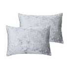 Paoletti Verona Twin Pack Polyester Filled Cushions Silver 60 x 40cm