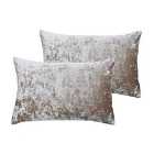 Paoletti Verona Twin Pack Polyester Filled Cushions Oyster 60 x 40cm