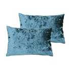 Paoletti Verona Twin Pack Polyester Filled Cushions Teal 60 x 40cm