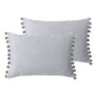 Paoletti Fiesta Twin Pack Polyester Filled Cushions Dove/Silver