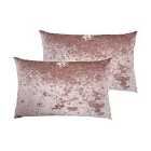 Paoletti Verona Twin Pack Polyester Filled Cushions Blush 60 x 40cm