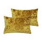 Paoletti Verona Twin Pack Polyester Filled Cushions Ochre 60 x 40cm