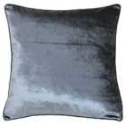 Paoletti Luxe Velvet Polyester Filled Cushion Anthracite