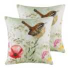 Evans Lichfield Wren Twin Pack Polyester Filled Cushions Multi