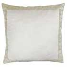 Paoletti Apollo Polyester Filled Cushion Cotton Viscose Ivory/Gold