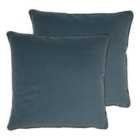 Furn. Cosmo Twin Pack Polyester Filled Cushions Blue 45 x 45cm