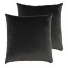 Furn. Aurora Twin Pack Polyester Filled Cushions Grey