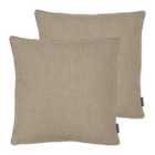 Paoletti Twilight Twin Pack Polyester Filled Cushions Natural