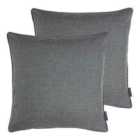 Paoletti Twilight Twin Pack Polyester Filled Cushions Silver