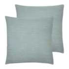 Evans Lichfield Dalton Twin Pack Polyester Filled Cushions Sea Blue