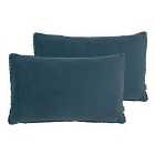 Furn. Cosmo Twin Pack Polyester Filled Cushions Blue 50 x 30cm