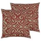 Furn. Nomi Twin Pack Polyester Filled Cushions Brick