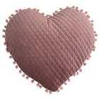 Little Furn. Large Heart Pom-Pom Pre-filled Cushion Polyester Blush