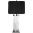 Premier Housewares Lily Table Lamp with Black Shade