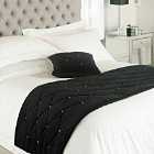 Paoletti New Diamante Bed Runner Polyester Black