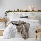 The Linen Yard Tufted Tree King Duvet Cover Set Cotton Snow