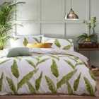Furn. Plantain King Duvet Cover Set Cotton Polyester Natural / Green