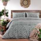 Furn. Tanza Double Duvet Cover Set Cotton Polyester Sage
