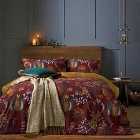 Furn. Forest Fauna Double Duvet Cover Set Cotton Polyester Rust