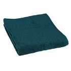 The Linen Yard Loft Woven Combed Cotton Hand Towel - Teal