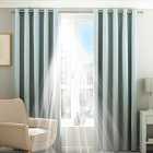 Riva Home Twilight Blackout Ringtop Eyelet Curtains (Pair) Polyester Duck Egg (229X137Cm)