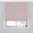 Paoletti Olivia Embroidered Blackout Roman Blind Polyester Blush (91X137Cm)