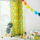 Little Furn. Jungletastic Ringtop Eyelet Curtains (pair) Cotton Polyester Multicoloured