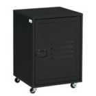 HOMCOM Rolling Storage Cabinet Mobile File Cabinet - Black