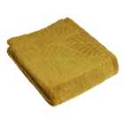 Furn. Folio Throw Cut Fleece Polyester Mustard