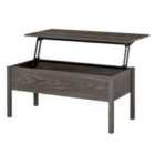 HOMCOM Modern Lift Top Coffee Table Hidden Storage Floating Table With 4 Legs Tan