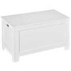 HOMCOM Large Storage Box Chest With Safety Hinges White