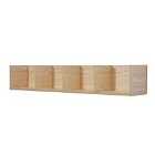 HOMCOM Wall Mounted Storage Shelf With Compartments Natural Wood Colour