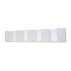 HOMCOM Wall Mounted Storage Shelf With Compartments White