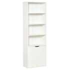 HOMCOM 2 Door 4 Shelves Bookcase Storage Cabinet Display Unit White
