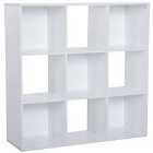 HOMCOM 9 Cube Medium Height Storage Unit Bookshelf White