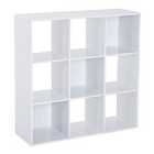 HOMCOM 9 Cube Medium Height Storage Unit Bookcase Display Shelves White