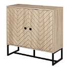 HOMCOM Wooden Storage Cabinet w/ Adjustable Shelf - Black