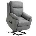 HOMCOM Power Lift Chair Electric Riser Recliner With Remote Control Grey