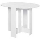 HOMCOM Compact 2 Seater Folding Drop Leaf Dining Table White