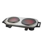 Quest 37259 Double Ceramic Infrared Hot Plate - Black