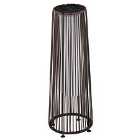 Outsunny Garden Solar Powered Lights Woven Wicker Lantern Auto On/Off Brown