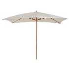 Outsunny Wooden Garden Parasol Sun Shade Patio Umbrella Canopy Cream