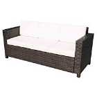 Outsunny Rattan Wicker 3-seater Sofa Chair Outdoor Patio Furniture W/ Cushions