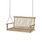 Outsunny 2 Seater Porch Wooden Swing Bench W/ Chains - Natural