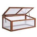 Outsunny Square Wooden Outdoor Greenhouse For Plants Pc Board 100 x 65 x 40cm