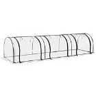Outsunny Tunnel Greenhouse w/ Zipper Doors