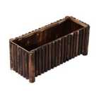 Outsunny Raised Flower Bed Wooden Rectangular Planter Container Box Wood 4 Feet