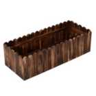 Outsunny Raised Flower Bed Garden Container Box Planter Display Wood