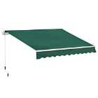 Outsunny Retractable Awning For Door and Window Garden Shelter Canopy 3 x 2M - Green